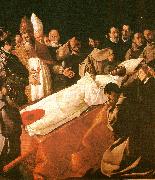 Francisco de Zurbaran death of st. buenaventura painting